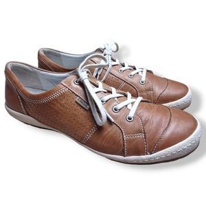 Josef Seibel Tan Leather Lace Up Oxford Walking Shoes Women's Size 42